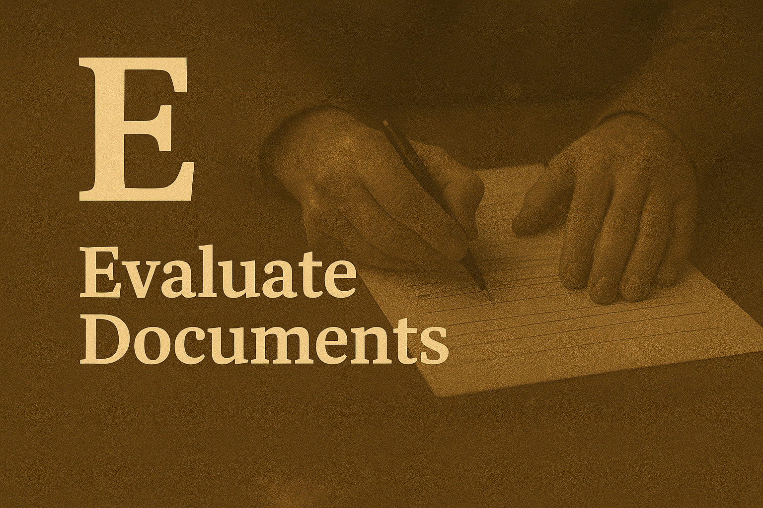 Tip E - Evaluate Documents