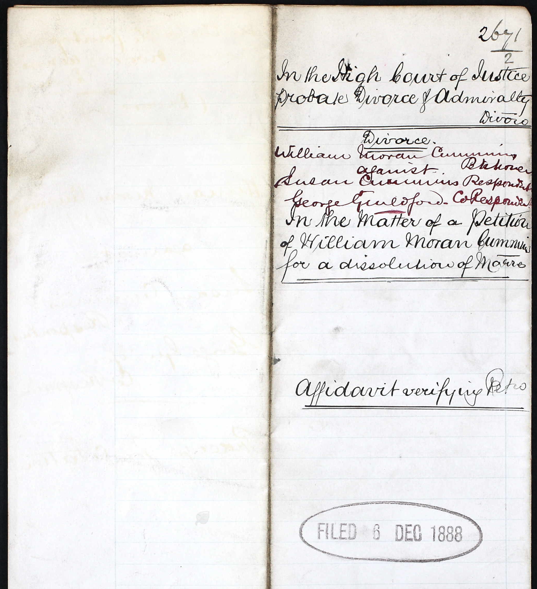 Divorce Affidavit