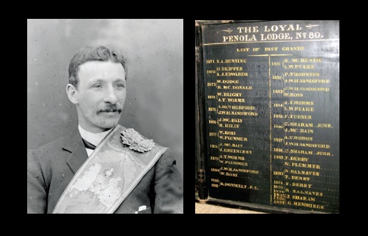 Image 1 - Archibald Thomas Lyle Peake, Secretary of the Loyal Penola Lodge No 80. 1911. Image 2: Past Grands of the Loyal Penola Lodge No. 80, 1871-1897. Images courtesy of Andrew Peake.